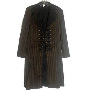 Spirit Halloween Jacket Adult Medium Brown Trench Coat Costume Steampunk Cloak M
